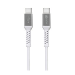prio Lataus- ja Datakaapeli USB C to USB C 1.2m valkoinen