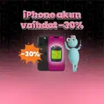 IPhone-tilin vaihtoalennus 30% iTapsa-telefoni- ja korjauspalveluissa.