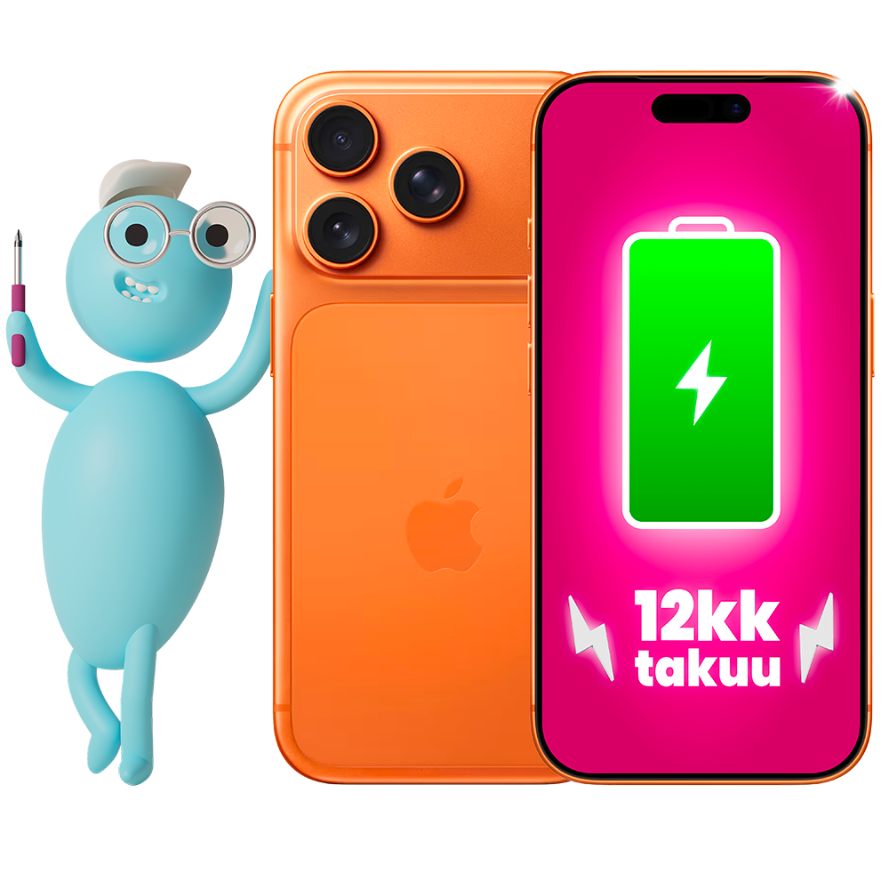 iPhone-huollot, esim. akunvaihdot saatavilla nyt myös alkuperäisillä varaosilla.